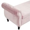 Velvet Multifunctional Storage Rectangular ottoman bench with 1 Pillow