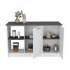 Kitchen Island Padua, Four Open Shelves