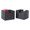 Winsome Wood Tessa Melanie Foldable Woven Fiber Basket Set; Storage Basket
