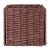 Winsome Wood Tessa Melanie Foldable Woven Fiber Basket Set; Storage Basket