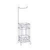 Metal Frame Toilet Paper Holder Stand, Bathroom Tissue Organizer