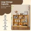 3-Tier Open Bookcase 8-Cube Floor Standing Storage Shelves Display Cabinet