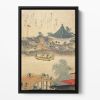The Shrine Komagata Do in Komagata by Hokusai Floating Framed Canvas