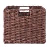 Winsome Wood Tessa Melanie Foldable Woven Fiber Basket Set; Storage Basket