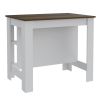 Cala Kitchen Island, Four Legs, Three Shelves