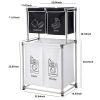 Laundry Hamper Tiered Laundry Sorter with 4 Removable Bags for Organizing Clothes, Laundry, Lights, Darks