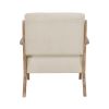Modern Tufted Back Accent Chair Antique Finish Solid Rubberwood Unique Design Furniture