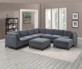 Modular Living Room Furniture Ottoman Chenille Fabric 1pc Cushion Ottoman Couch