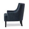 Modern Traditional Accent Chair Button Tufted Textured Fabric Upholstery Solid Wood 1pc Living Room Furniture - as Pic