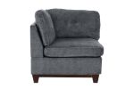 Modular Living Room Furniture Corner Wedge Chenille Fabric 1pc Cushion Wedge Sofa Couch. - as Pic