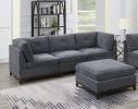 Modular Living Room Furniture Ottoman Chenille Fabric 1pc Cushion Ottoman Couch