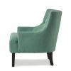 Modern Traditional Accent Chair Button Tufted Textured Fabric Upholstery Solid Wood 1pc Living Room Furniture - as Pic