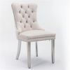 Collection Modern, High-end Tufted Solid Wood Contemporary Velvet Upholstered Dining Chair Nailhead Trim 2-Pcs Set