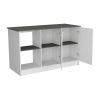 Kitchen Island Padua, Four Open Shelves
