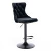 A&A Furniture Modern Swivel Velvet Barstools Adjusatble Seat Height
