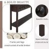 Rustic Entryway Console Table, 60" Long Sofa Table with two Different Size Drawers and Bottom Shelf for Storage