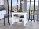 Rockaway 3-Shelf Kitchen Island