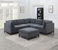 Modular Living Room Furniture Ottoman Chenille Fabric 1pc Cushion Ottoman Couch