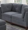 Modular Living Room Furniture Corner Wedge Chenille Fabric 1pc Cushion Wedge Sofa Couch. - as Pic