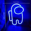 1pc, Neon Sign Space Man Shape Lamp, Size 9.8x6.8in(about 25x17.5cm) For Wall Decoration