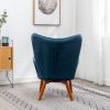 Leiria Contemporary Silky Velvet Tufted Accent Chair with Ottoman