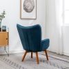 Leiria Contemporary Silky Velvet Tufted Accent Chair with Ottoman