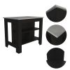 Rockaway 3-Shelf Kitchen Island