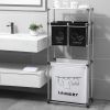 Laundry Hamper Tiered Laundry Sorter with 4 Removable Bags for Organizing Clothes, Laundry, Lights, Darks