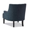 Modern Traditional Accent Chair Button Tufted Textured Fabric Upholstery Solid Wood 1pc Living Room Furniture - as Pic