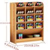 1pc Wooden Desk Organizer, Multi-Functional DIY Pen Holder, Pen Organizer For Desk, Desktop Stationary, Easy Assembly