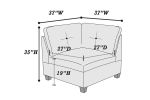 Modular Living Room Furniture Corner Wedge Chenille Fabric 1pc Cushion Wedge Sofa Couch. - as Pic