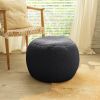 Jaxx Ellis Ottoman Shearling Faux-Lamb Plush Pouf for Modern Interior Design