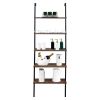Minimalist Industrial-Chic Wall Mounted 5-Tier Etagere Ladder Shelf Bookcase