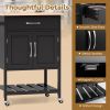 Rolling Kitchen Island Cart with Drawer and Towel Rack