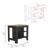 Cala Kitchen Island, Four Legs, Three Shelves