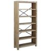Bookcase 31.5"W x11.8"D Solid Wood Acacia [6-Tier 66.9"H/7-Tier 78.7"H]