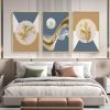 Framed Canvas Wall Art Oil Paintings Impressionism Aesthetic Prints Canvas Paintings for Living Room Bedroom Office Home; 3 Panels