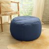 Jaxx Ellis Ottoman Shearling Faux-Lamb Plush Pouf for Modern Interior Design