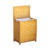 OceanstarRectangular Veneer Laundry Wood Hamper with Interior Bag