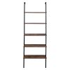 Minimalist Industrial-Chic Wall Mounted 5-Tier Etagere Ladder Shelf Bookcase