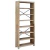 Bookcase 31.5"W x11.8"D Solid Wood Acacia [6-Tier 66.9"H/7-Tier 78.7"H]