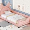 Kawaii Twin Size Upholstered Daybed with Cartoon Animal Ears