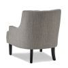 Modern Traditional Accent Chair Button Tufted Textured Fabric Upholstery Solid Wood 1pc Living Room Furniture - as Pic