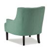 Modern Traditional Accent Chair Button Tufted Textured Fabric Upholstery Solid Wood 1pc Living Room Furniture - as Pic