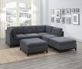Modular Living Room Furniture Ottoman Chenille Fabric 1pc Cushion Ottoman Couch