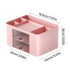 1pc Desktop Storage Drawers Cosmetic Makeup Organizer, Jewelry Display Box, Large Capacity Storage Box With Transparent Drawer, Pen Holder