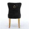 Collection Modern, High-end Tufted Solid Wood Contemporary Velvet Upholstered Dining Chair Nailhead Trim 2-Pcs Set