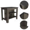 Rockaway 3-Shelf Kitchen Island