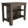 Rockaway 3-Shelf Kitchen Island