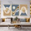 Framed Canvas Wall Art Oil Paintings Impressionism Aesthetic Prints Canvas Paintings for Living Room Bedroom Office Home; 3 Panels